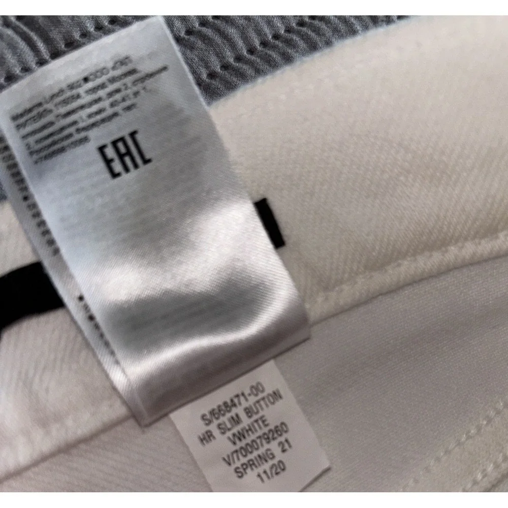 Banana Republic Premium Jeans Women 31L White High-Rise Slim Ankle Length 5 EUC - Picture 3 of 9